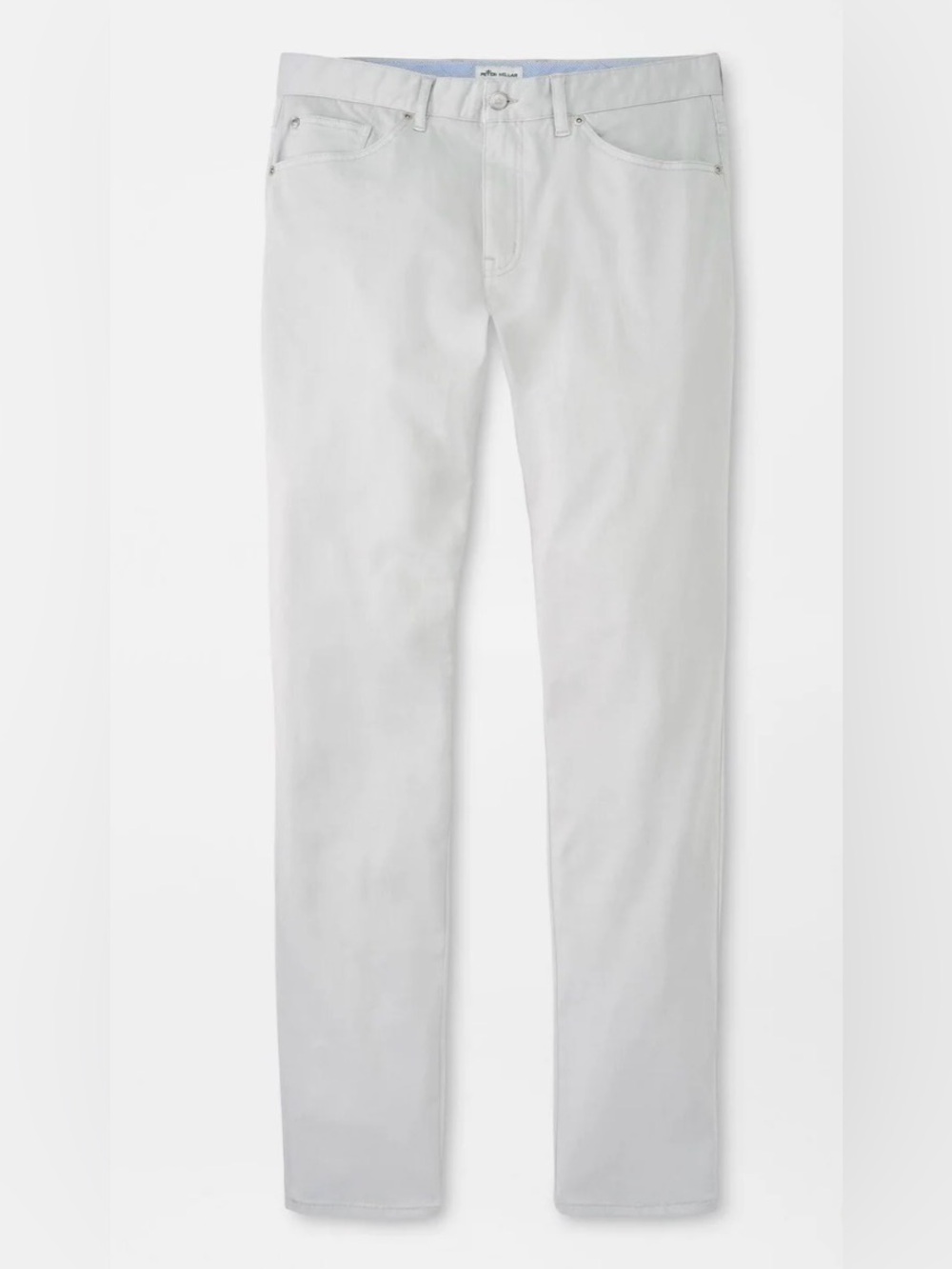 Peter Millar Size 38 Ultimate Sateen Five Pocket Pants - Light Gray Cotton Modal